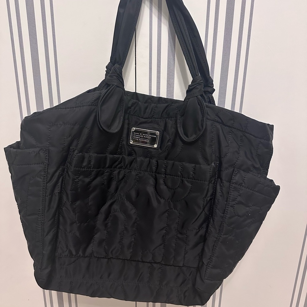 Marc by Marc Jacob diaper/ travel  Black Quilted Tote Bag